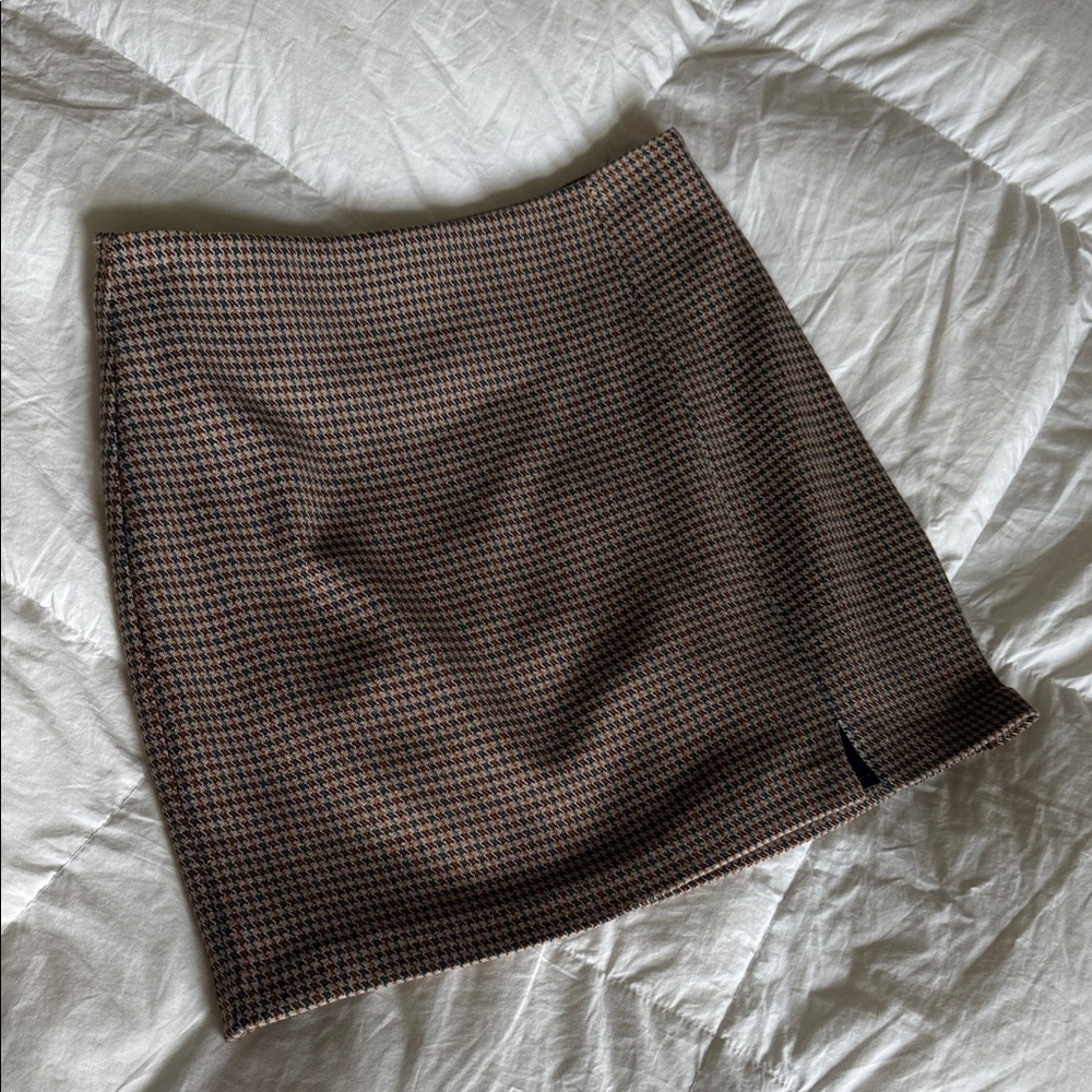Lucy Paris Houndstooth Mini Skirt